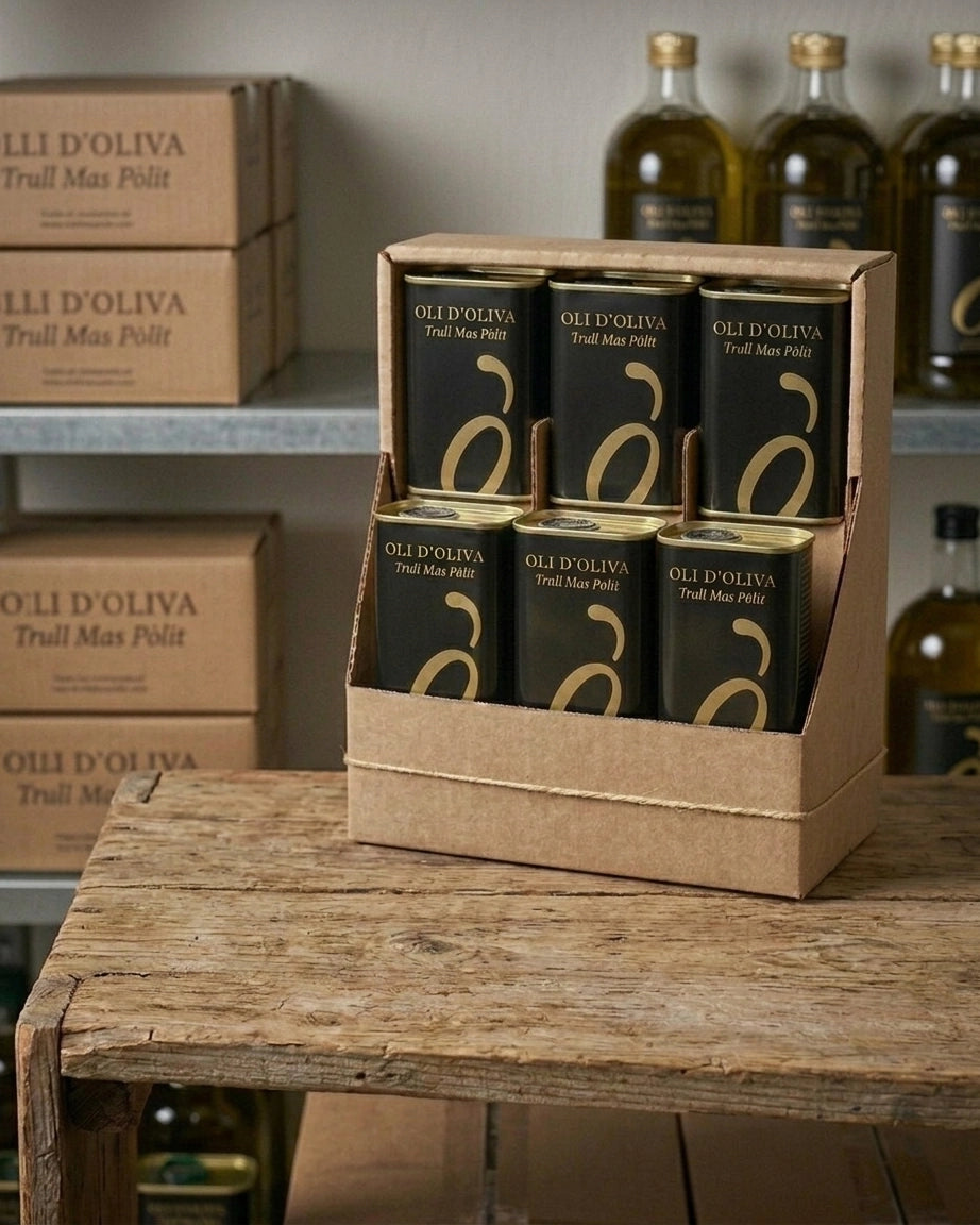 Pack Familiar – 6 Latas ADN Argudell 500ml (3 Litros) – DOP Aceite de Oliva del Empordà