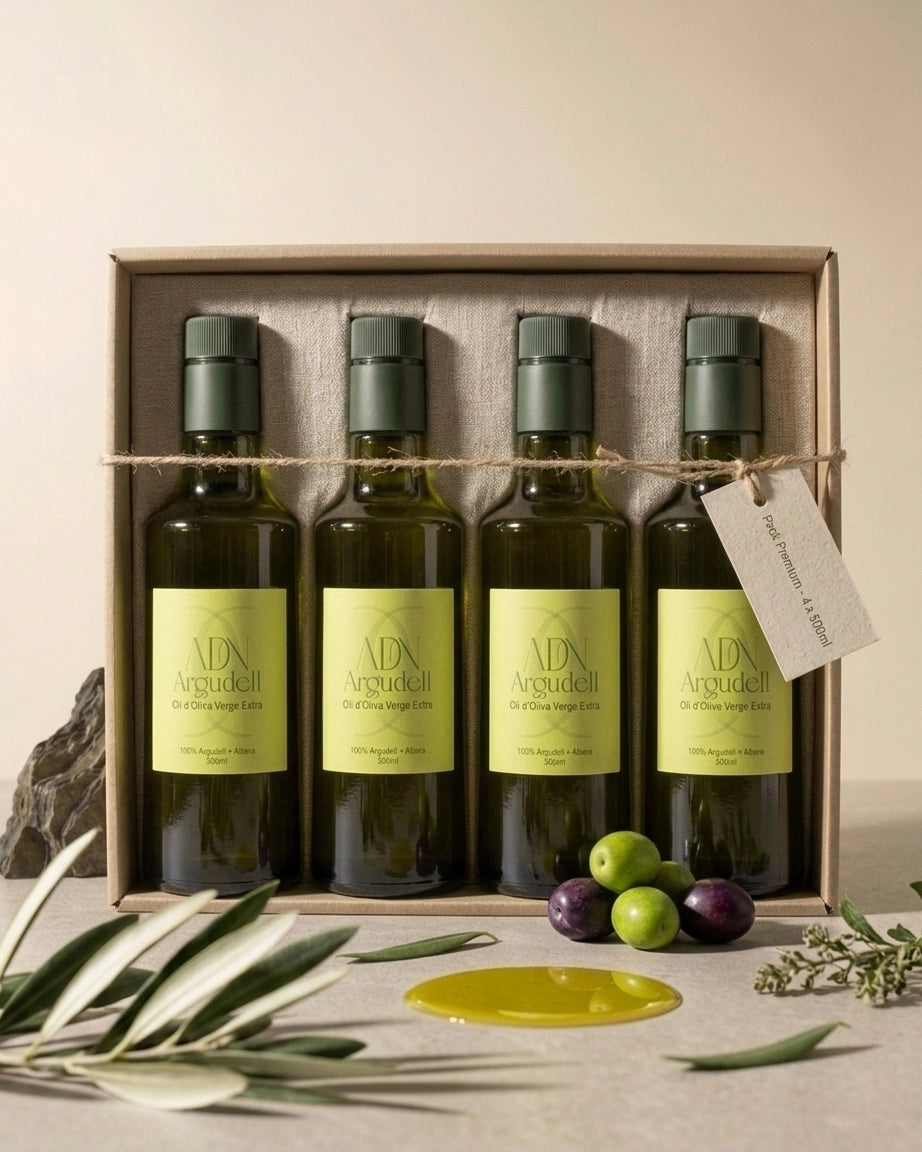 Pack Ahorro Plus – 4 Botellas ADN Argudell 500ml (2 Litros) – DOP Oli de l'Empordà
